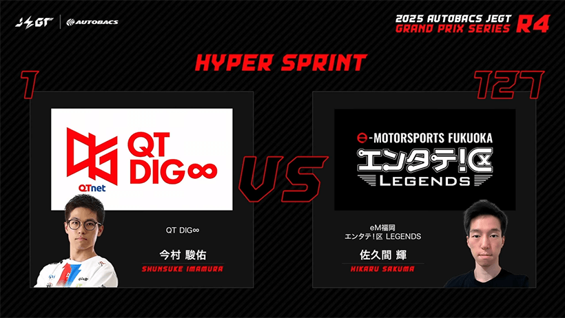 2025 AUTOBACS JEGT,ROUND4,eM福岡 エンタテ！区 LEGENDS,瀬田凛,QT DIG∞,今村駿祐
